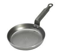 De Buyer Mineral B Steel Blinis Pan, 140 mm | Lighter than cast iron for easier handling, seasoning quickly to create a natural non-stick surface over time.