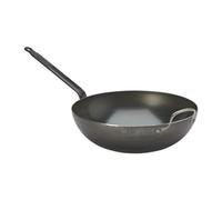 De Buyer Blue Carbon Steel Wok Pan 2mm Thick Access - 12.5" Diameter, 6" Cooking Surface - Oven Safe - PFAS, PFOA and PFOS Free - Made in France