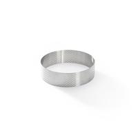 De Buyer Perforated Stainless Steel Straight Tart Ring - 125x35mm
