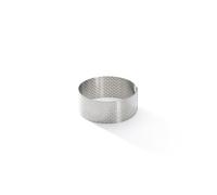 De Buyer Perforated Stainless Steel Straight Tart Ring - 85x35mm