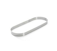 De Buyer Perforated Tart Ring, Oval, in Stainless Steel, 0.75-Inch high, 12" x 4.25"