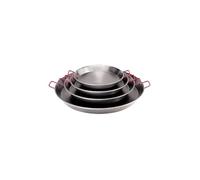 De Buyer Professional - 5026.32 - Paella pan "viva españa", 2 red handles, steel - 32 cm