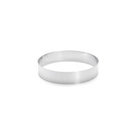 De Buyer round pastry ring, stainless steel, height 4.5 cm, Stainless Steel, Silver, 22.2 x 22.2 x 4.1 cm