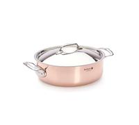 De Buyer Saute Pan with Lid, 28 cm, Brown