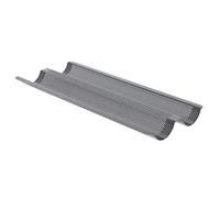 De Buyer Storage Tray for 2 Baguettes, Steel, Grey, 37.39 x 13.59 x 2.01 cm
