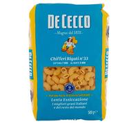 De Cecco Chifferi Rigati No.33, Macaroni Pasta, 500g - Premium Italian Pasta, Bronze Cut, Slow Dried