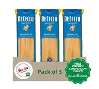 De Cecco Pasta Bucatini no.15-500g - Pack of 3 with Italia Solutions UK Kitchen Conversion Card