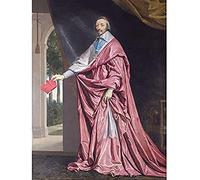 De Champaigne Portrait Cardinal Richelieu Painting Art Print Canvas Premium Wall Decor Poster Mural