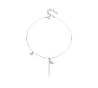 de cheville en argent papillon femme rétro haut de gamme chaîne de jambe bijoux de pied de marée