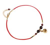 de cheville femme argent rouge corde grenade ancienne série Fengsen recruter fleur de pêcher petites perles de transfert