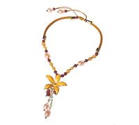 de cheville pour femme fleur jaune montrant le tempérament blanc de cheville bijoux pompon de cheville