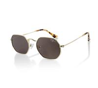 De-Gamme Napoli - Retro Rectangle Polarized Sunglasses - Gold