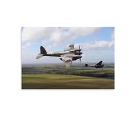 De Havilland Mosquito Bomber Aircraft Military Fighter Plane (9) Canvas Wall Art Poster Decorative Modern Home Print Picture Artworks Posters 16x24i