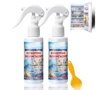 De-Icer Spray for Freezer, 120 ml Defrost Spray for Freezer with Scraper, De-Icer Spray for Fridge Freezer, De-Icing Quick Frost for Fridges, Freezers (2 Pieces)
