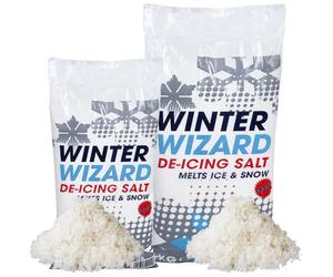 De-Icing Winter Salt White Grit Rock Salt Ice & Snow Remover Ideal for Roads, Driveways & Paths (20kg (2 Bags))