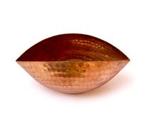 De Kulture Handmade Pure Copper Trinetra Pod Votive T Light Holder Candle Bowl Diya | Ideal for Home Table Decoration, 5x2.5x2.75 (LWH) Inches