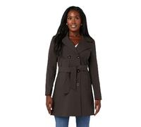 De La Creme - Women's Spring/Summer Military Double Breasted Trench Coat (UK, Numeric, 8, Regular, Regular, Brown)
