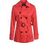 De La Creme - Women's Summer Jacket Ladies Spring Short Double Breasted Belted Lightweight Coat (UK 20/EU 46/US 18/XXXL, Red)