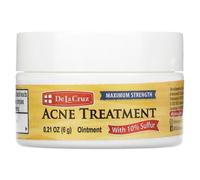 DE LA CRUZ Acne Treatment Ointment with 10% Sulfur, Maximum Strength 0.21 oz 6g