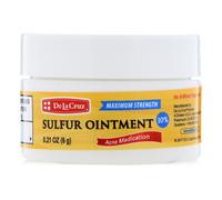 DE LA CRUZ Acne Treatment Ointment with 10% Sulfur, Maximum Strength 0.21 oz 6g