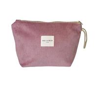 DE LA MUR LINE Large Travel Makeup & Toiletry Bag - Cosmetic Bag for Women - Stylish Organizer for Travel, Made in Spain, Pink Corduroy - COT, XL, Corduroy