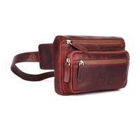 DE LAMASSU Isla Genuine Leather Belt Bag - Unisex Bum Bag for Men & Women - Vintage Crossbody Waist Bag 23 x 16 x 4 cm - Adjustable Strap, Gift Box, brown, Standard, Modern Minimalist