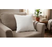 De Lavish 2 Pack Filled Cushions, 22" x 22", Plain White | Poly Cotton Cushion Pad Inner, For Indoor Outdoor Seat Inserts, 55 Cm x 55 Cm