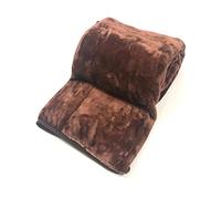 De Lavish Faux Fur Mink Throw Blanket For Sofa Bed Fluffy Soft Warm Large Single Double Size 150 x 200 Cm, Chocolate