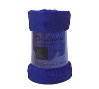 De Lavish Faux Fur Throw Blanket King Size For Bed Sofa 3 Seater Extra Plain Soft Warm 200 x 240 Cm, Blue