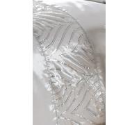 De Lavish Satin Silk Sequin shimmer duvet cover (White, Runner(50/200cm))