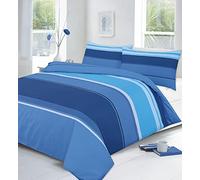 De Lavish Stripes Reversible Carter Duvet Cover With Pillowcase Bedding Quilt Set Quilt Set King Bed Size, Blue