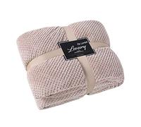 De Lavish Throws Blanket King Size Bed Fleece 3 Seater Sofa 200 x 240 Cm Extra Large Soft Warm, Oyester