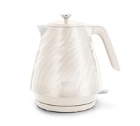 De’Longhi Ballerina Seta Electric Kettle - Fast Boil Cordless Kettle with 1.7L Capacity, 360° Swivel Base, Removable Anti-Scale Filter, Water Level Indicator, 3000W, Silk Cream (KBDS3001.CR)