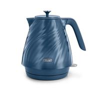 De’Longhi Ballerina Seta Electric Kettle - Fast Boil Cordless Kettle with 1.7L Capacity, 360° Swivel Base, Removable Anti-Scale Filter, Water Level Indicator, 3000W, Silk Blue (KBDS3001.BL)