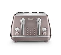 De’Longhi Icona Metalics 4 Slice Toaster, Pink, CTOT4003.PK