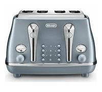 DeLonghi CTOT4003.AZ 4 Slice Toaster Icona Metallics 1800W - Metallic blue