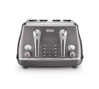 De’Longhi Icona Metallics 4 Slice Toaster, Grey, CTOT4003.GY