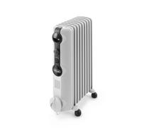 De’Longhi Radia S Oil Filled Radiator, 2000W, 9 Fins, Mechanical Control, White, TRRS0920