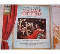 De Los Angeles, Victoria - De Los Angeles, Victoria Highlights From Madame Butterfly LP HMV ASD609 EX/EX 1960s coloured postage stamp labels, with insert, Orchestra & Chorus Of The Opera House Rome conducted by Gabriele Santini