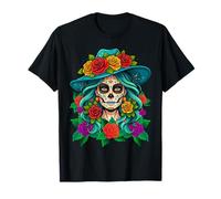 De Los Muertos La Catrina Day of The Dead Sugar Skull Women T-Shirt