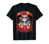 De Los Muertos La Catrina Day of The Dead Sugar Skull Women T-Shirt