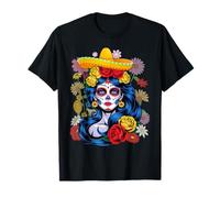 De Los Muertos La Catrina Day of The Dead Sugar Skull Women T-Shirt