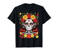 De Los Muertos La Catrina Day of The Dead Sugar Skull Women T-Shirt
