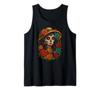 De Los Muertos La Catrina Day of the Dead Sugar Skull Women Tank Top
