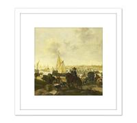 De Meijer The Siege Capture City Of Holly Spaniards 8X8 Inch Square Wooden Framed Wall Art Print Picture with Mount Artery8 White One Size