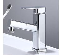 de Mezclador de Lavabo de Baño con Ducha Extraíble Grifo de Cocina 2 Modos de Pulverización Grifo de Baño Multifuncional para Lavabo y Cocina