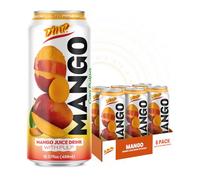 De Mi Pais Mango Juice Drink with Pulp - Refreshing Canned Juice with Real Mango Chunks, Naturally Sweet Beverage, Shake Well for Best Taste - 16.57 Fl Oz (6-Pack)