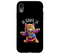 De Ridder LA USA Fun Cute Colorful Dancing Cat Design Case for iPhone XR