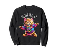 De Ridder LA USA Fun Cute Colorful Dancing Cat Design Sweatshirt