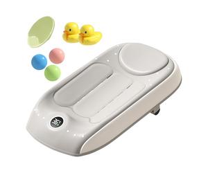 de - Shower Holder with Temperature Sensing, Height Adjustable to Three Levels for Home, Travel, Hotel, Beach, Shower